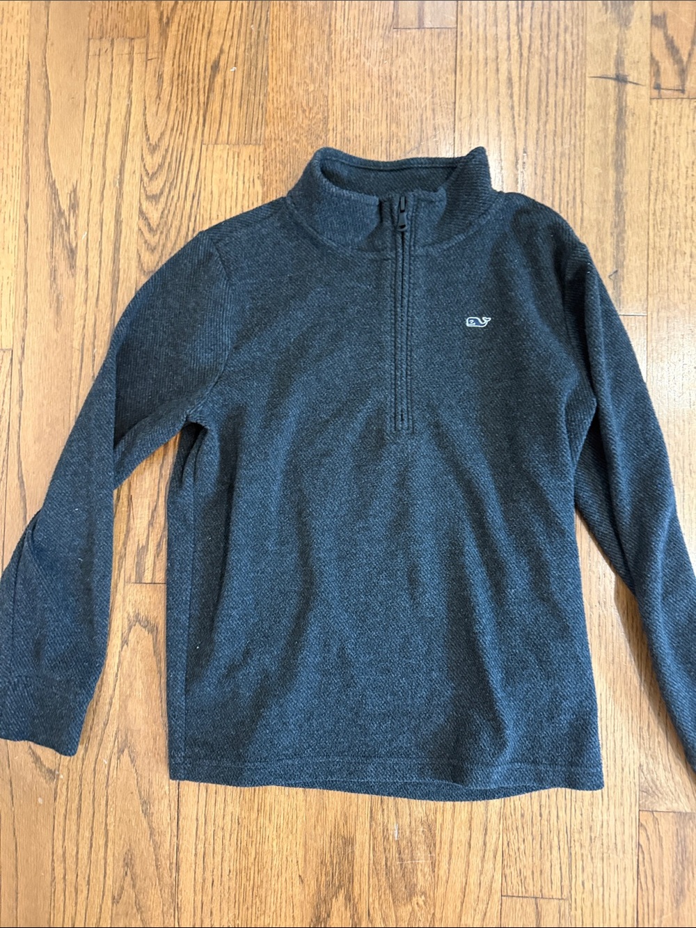 Vineyard Vines Charcoal Gray Quarter-Zip Sweater